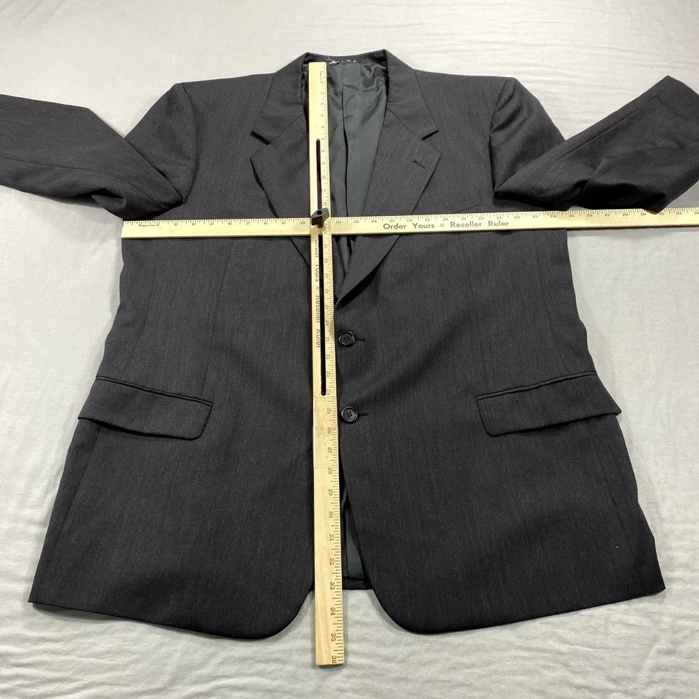 VINTAGE Ungaro Blazer‎ Mens 48L Gray Wool 2-Button Sport Coat Jacket Paris